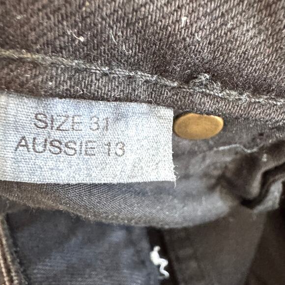 Rolla's Women Duster High Rise Slim Denim Jeans Size 31 Cotton Style 12860 Black - Picture 8 of 12